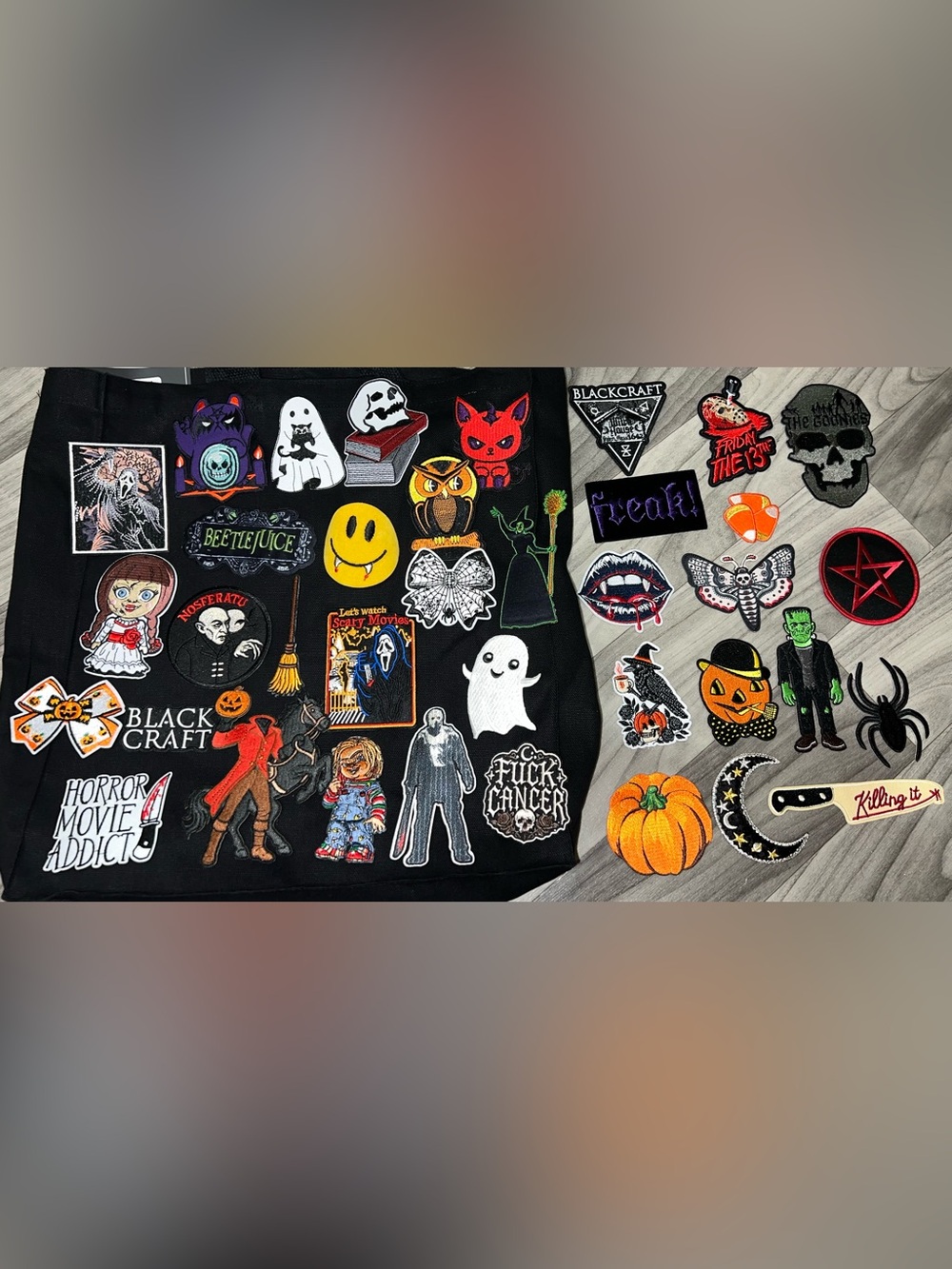 Huge Lot of Horror Halloween Iron-On Patches Gothic Punk Witchy